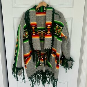 Vintage Pendleton one of a kind open front fringe jacket